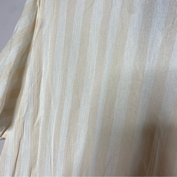 Torrid Cream Striped Lace-Up Peasant Blouse - Size 2X (NWT) - Picture 5 of 5